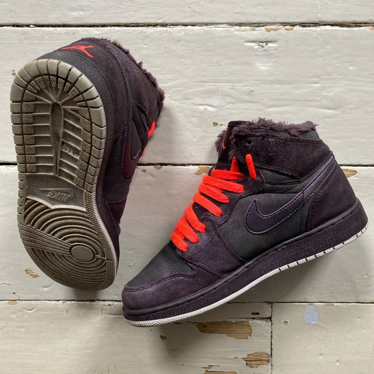 Jordan 1 Fur Retro High Port Wine (UK 6)