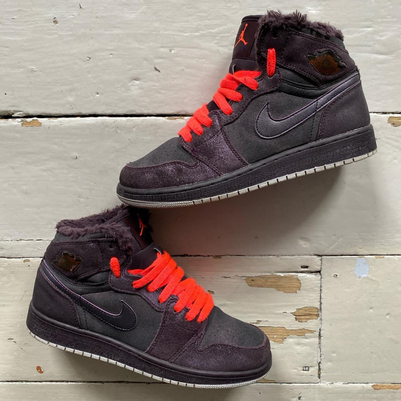 Jordan 1 Fur Retro High Port Wine (UK 6)