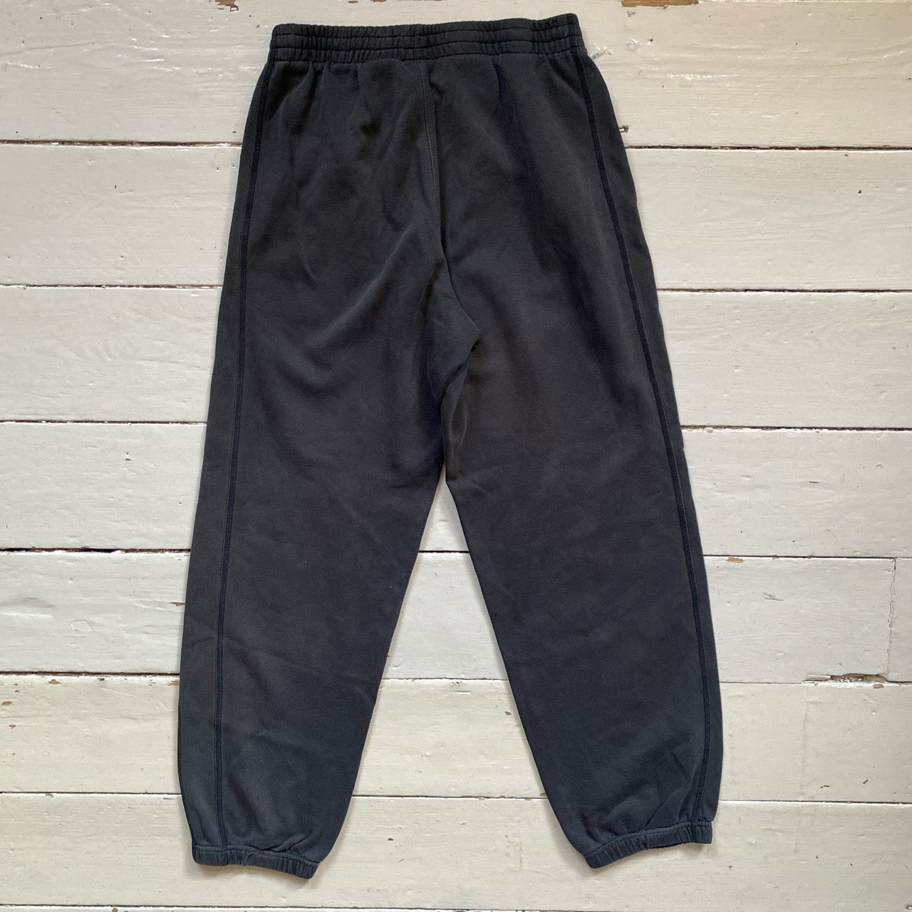 Nike White Swoosh Black Joggers (Small)