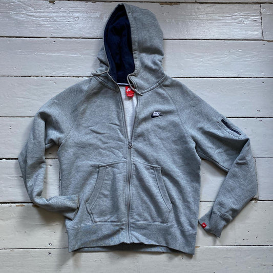 Nike Swoosh Grey Hoodie (Medium)