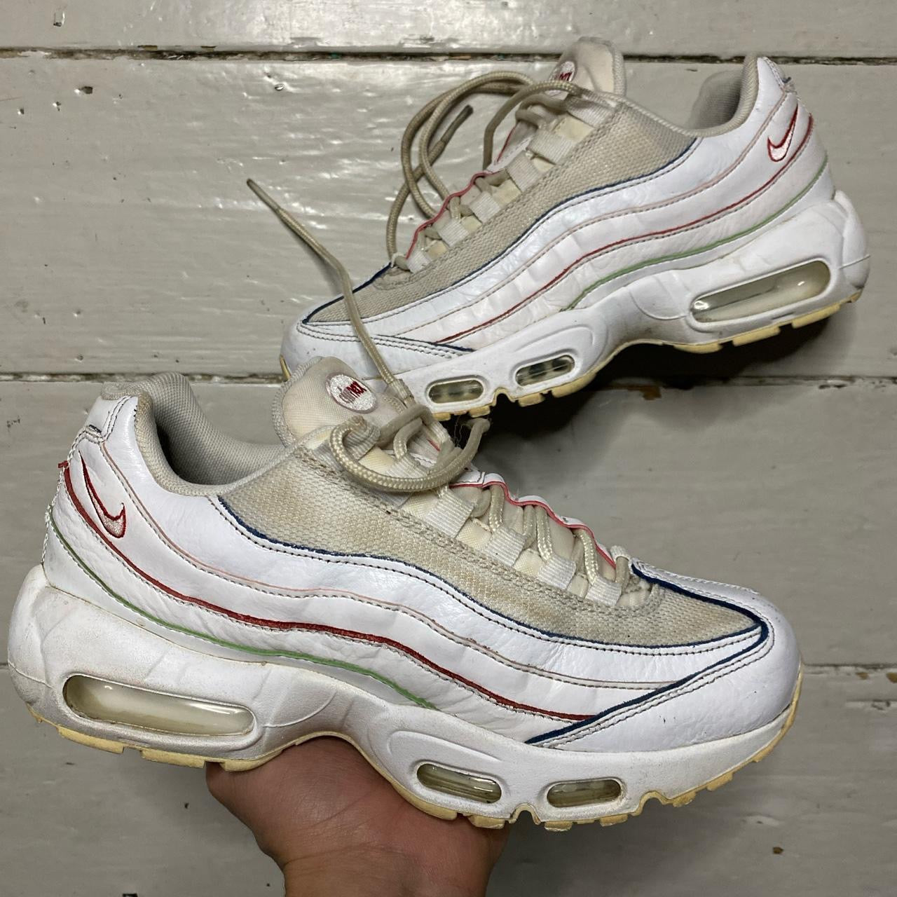 Nike Air Max 95 White Rainbow Borders (UK 5.5)
