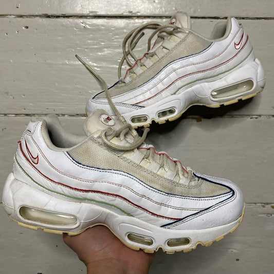 Nike Air Max 95 White Rainbow Borders (UK 5.5)