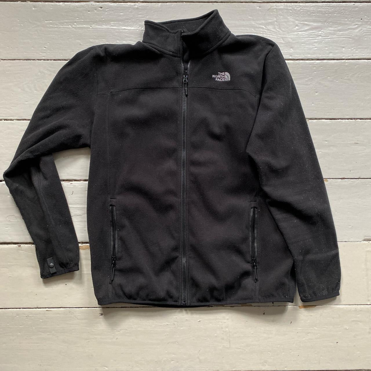 The North Face Black Fleece Zip Jumper (Large)