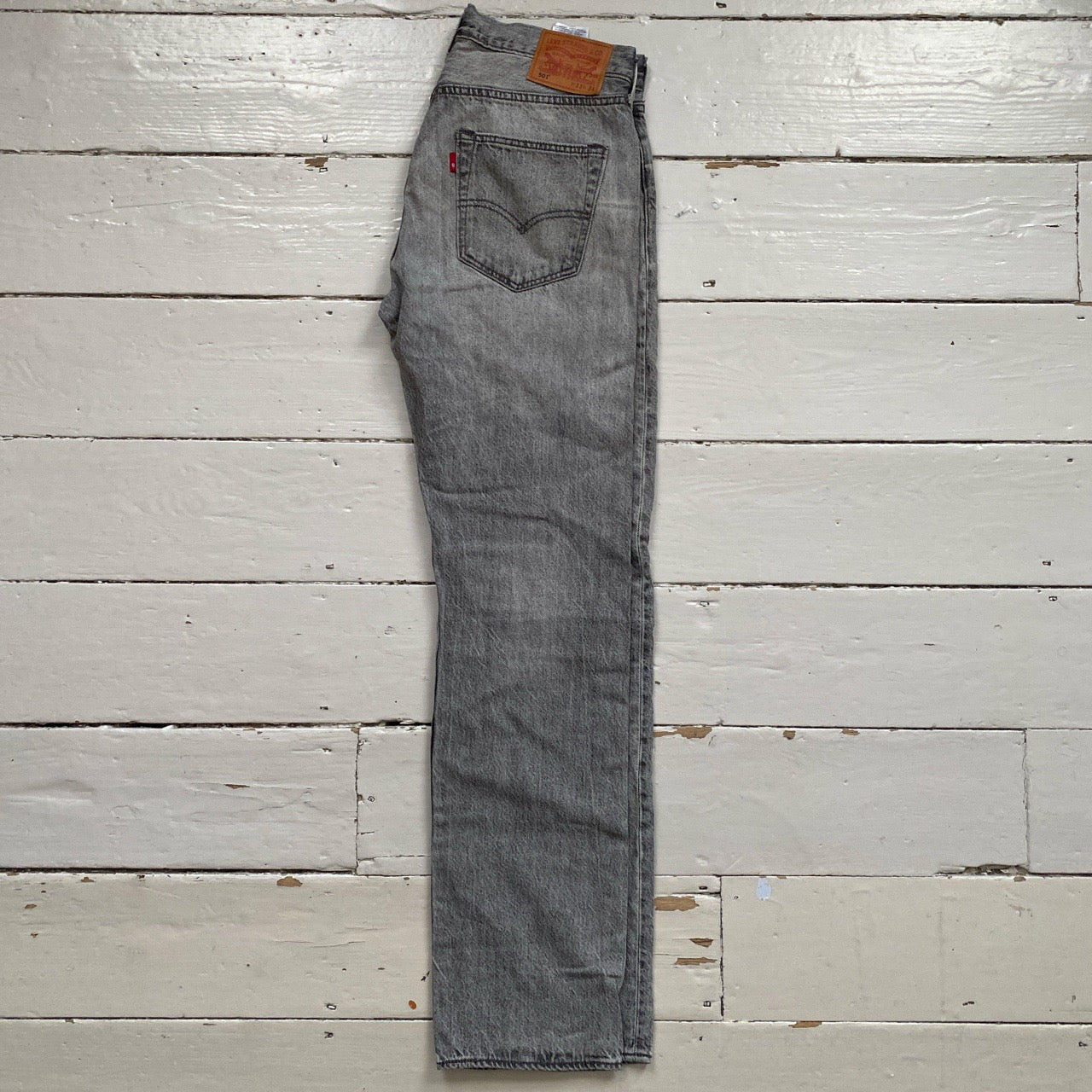 Levis 501 Grey Stonewash Jeans (33/34)