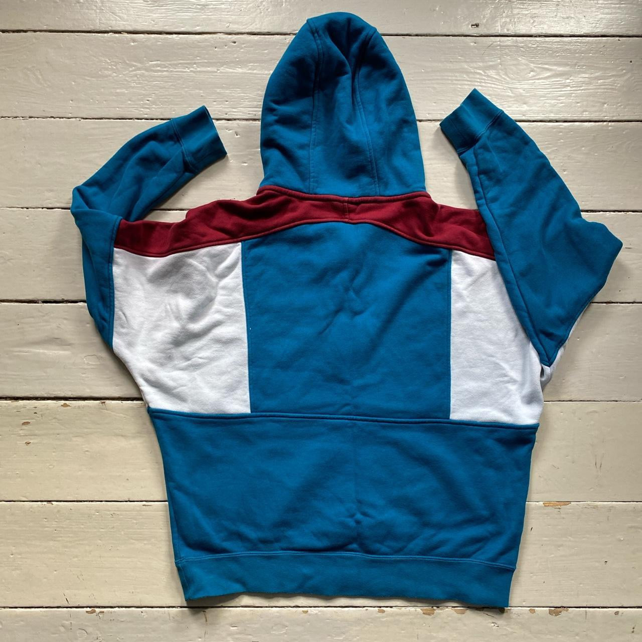 Nike Swoosh Blue White and Red Hoodie (Large)