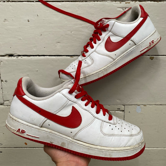 Nike Air Force 1 Vintage 2010 Red and White (UK 9)