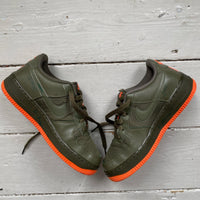 Nike Air Force 1 Khaki and Orange (UK 5.5)