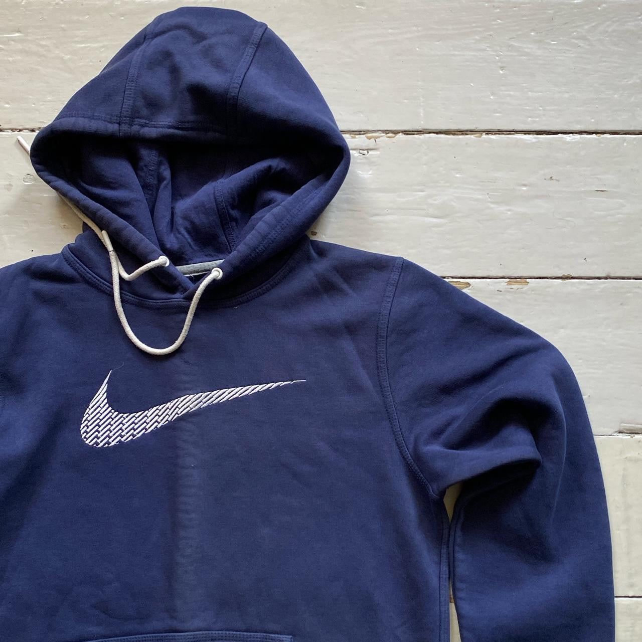 Nike Big Swoosh Navy Hoodie (Medium)