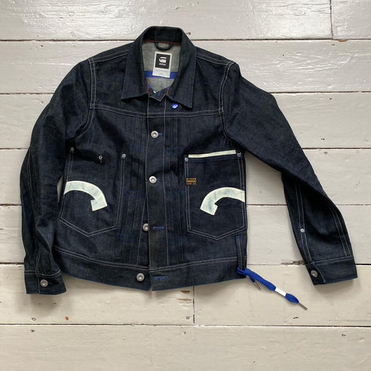 G Star 3301 Navy Denim Jacket (Medium)