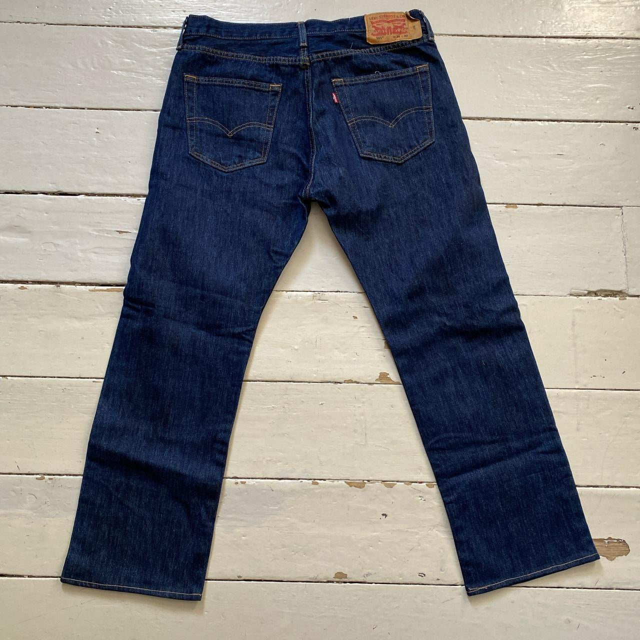 Levis 501 Navy Jeans (34/27)