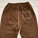 Wear Garson Graffiti Contrast Stitch Brown Joggers