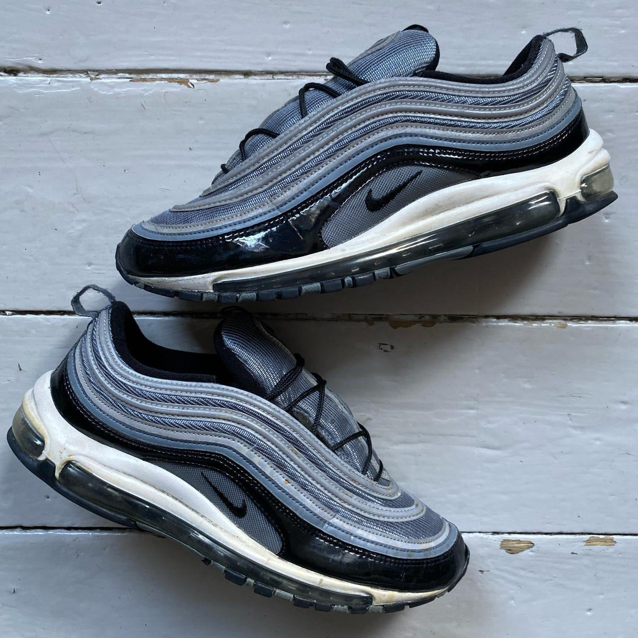 Nike Air Max 97 Cool Grey Patent UK 9 Wear Garson