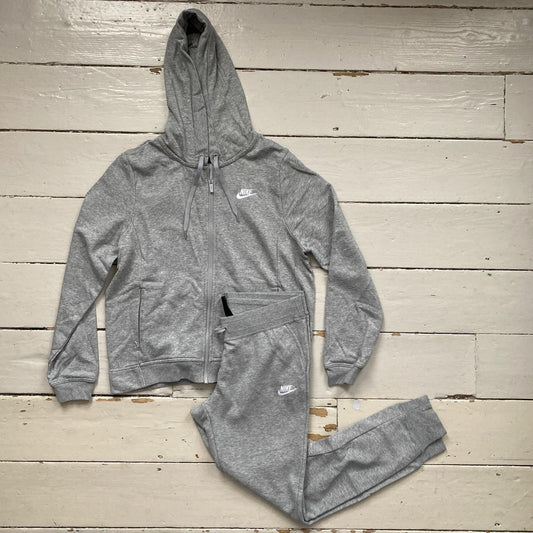 Nike Womens Swoosh Grey Tracksuit (Small)