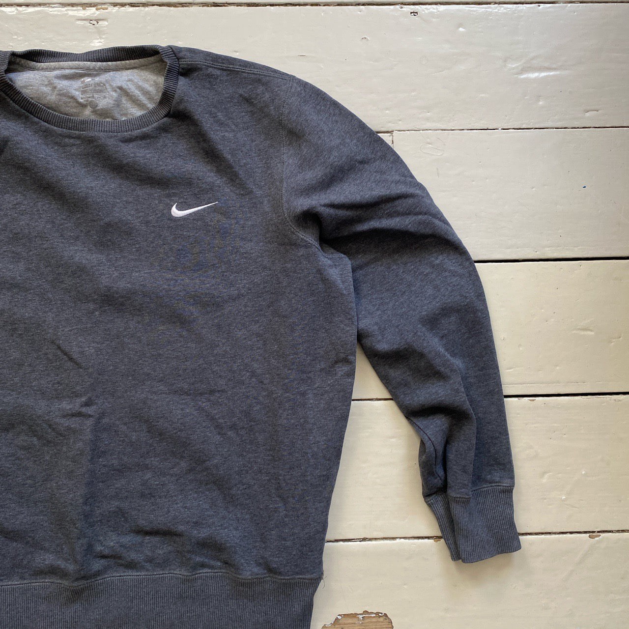 Nike Swoosh Grey Sweatshirt (Large)
