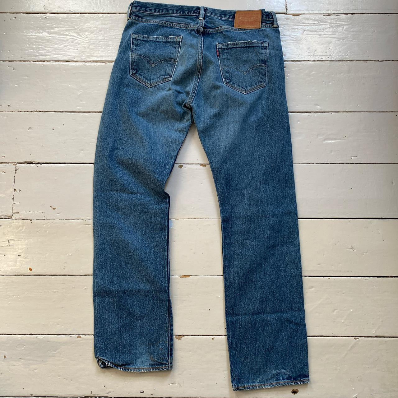Levis 501 Distressed Jeans (34/32)