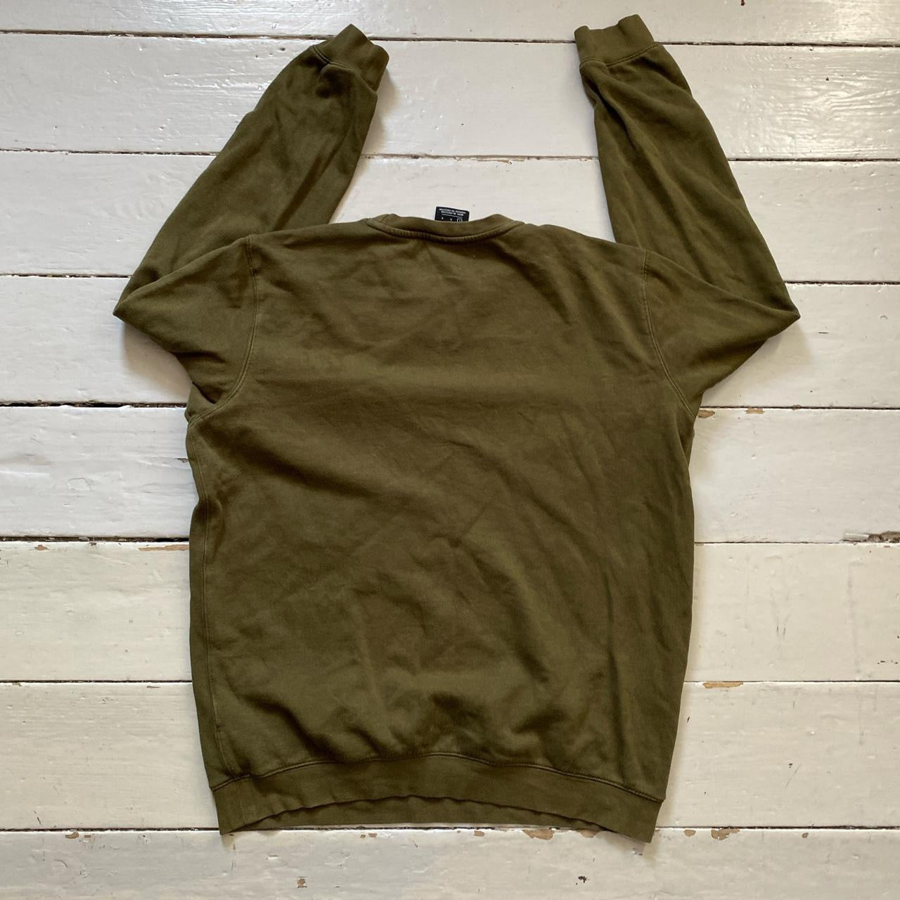 Nike Swoosh Olive Jumper (Large)