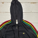 Adidas Rasta 3 Stripe hoodie (UK 8-10 Small)