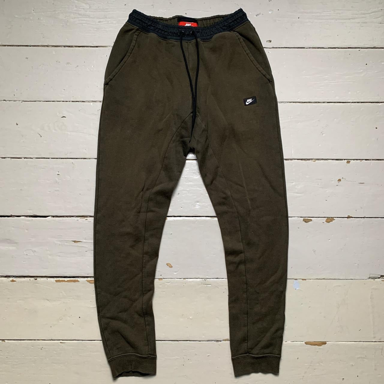 Nike Box Swoosh Khaki Joggers (Small)