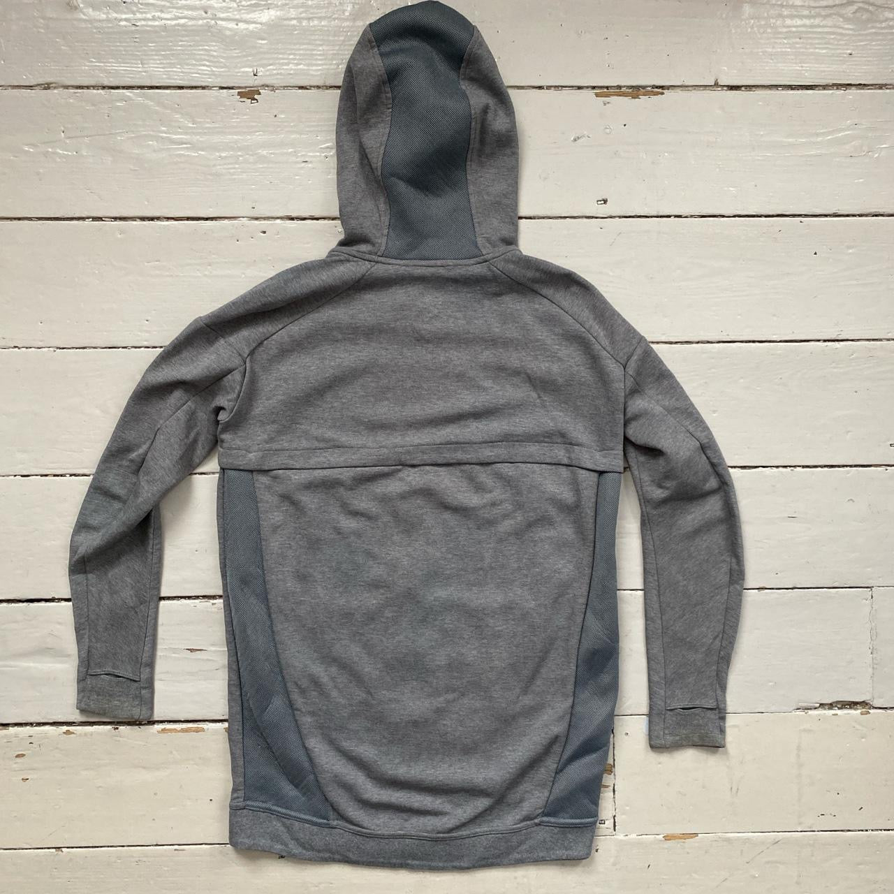 Nike Tech Fleece Grey Long Hoodie (Small)