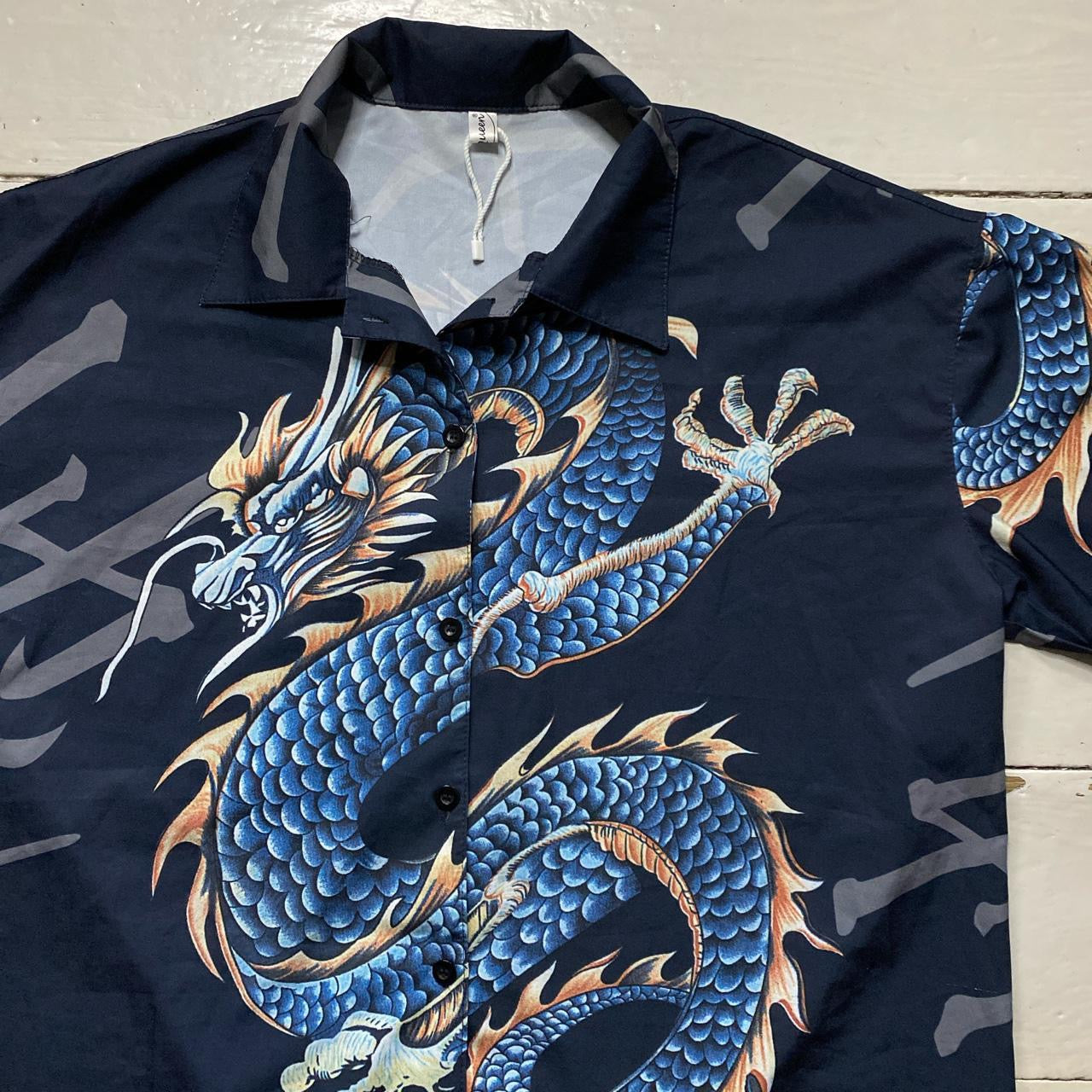 Dragon Y2K Silk Shirt (Large)