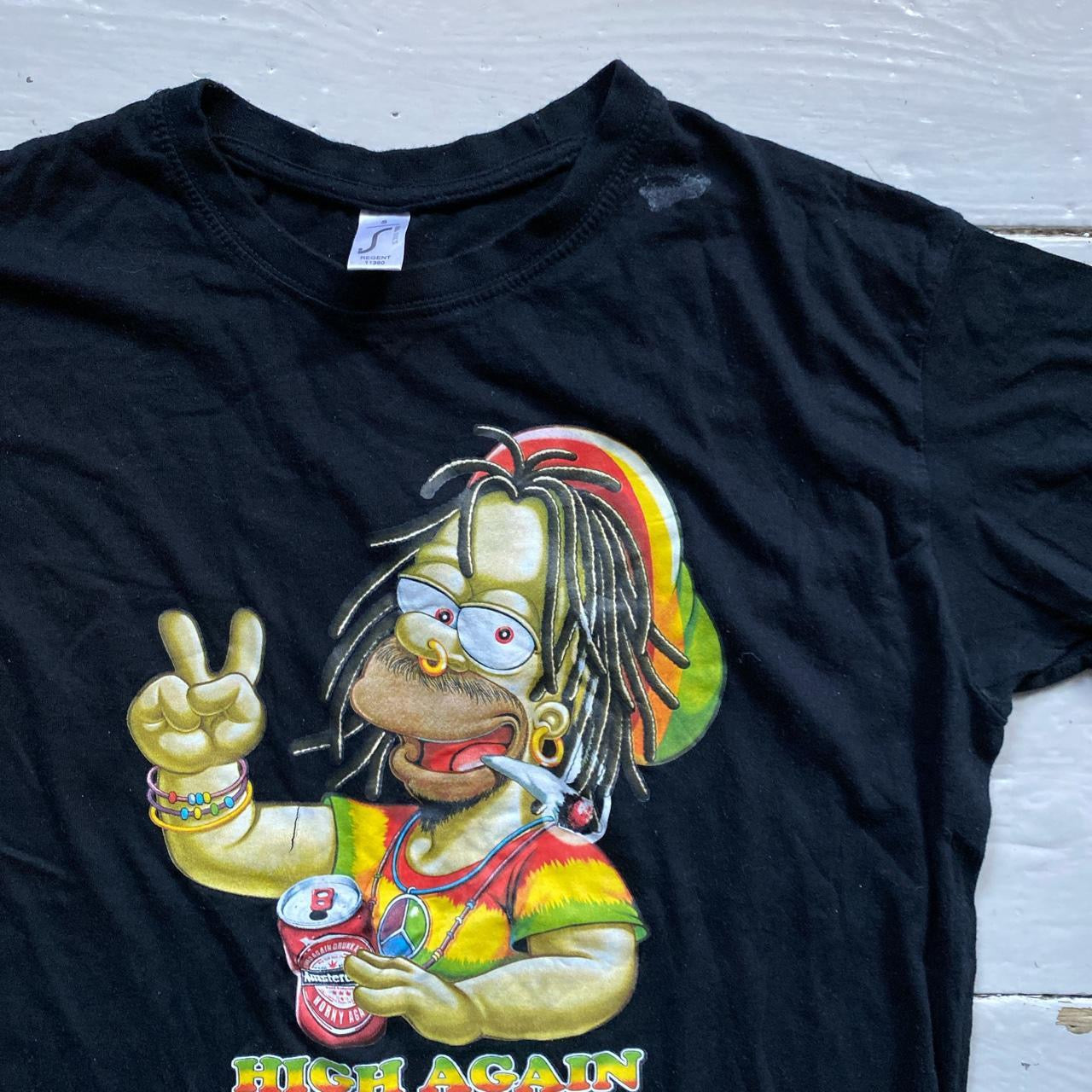 Homer Bob Marley T Shirt (Small)