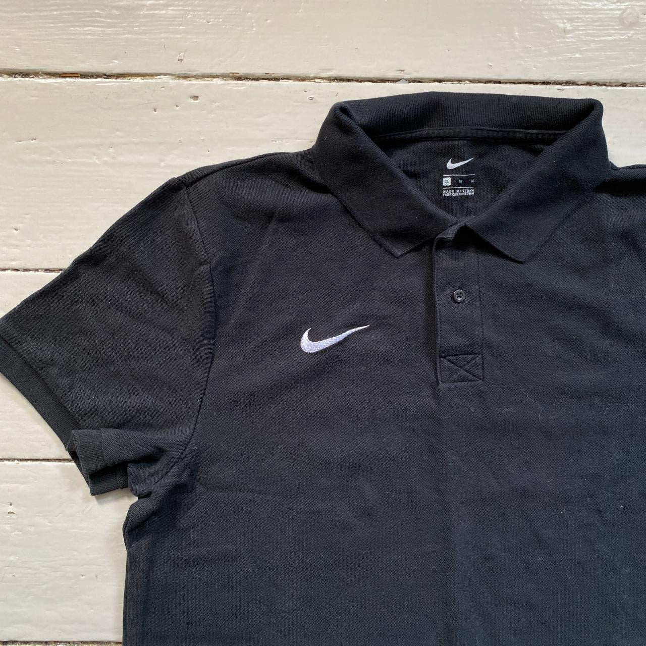 Nike Swoosh Black Polo Shirt (XL)