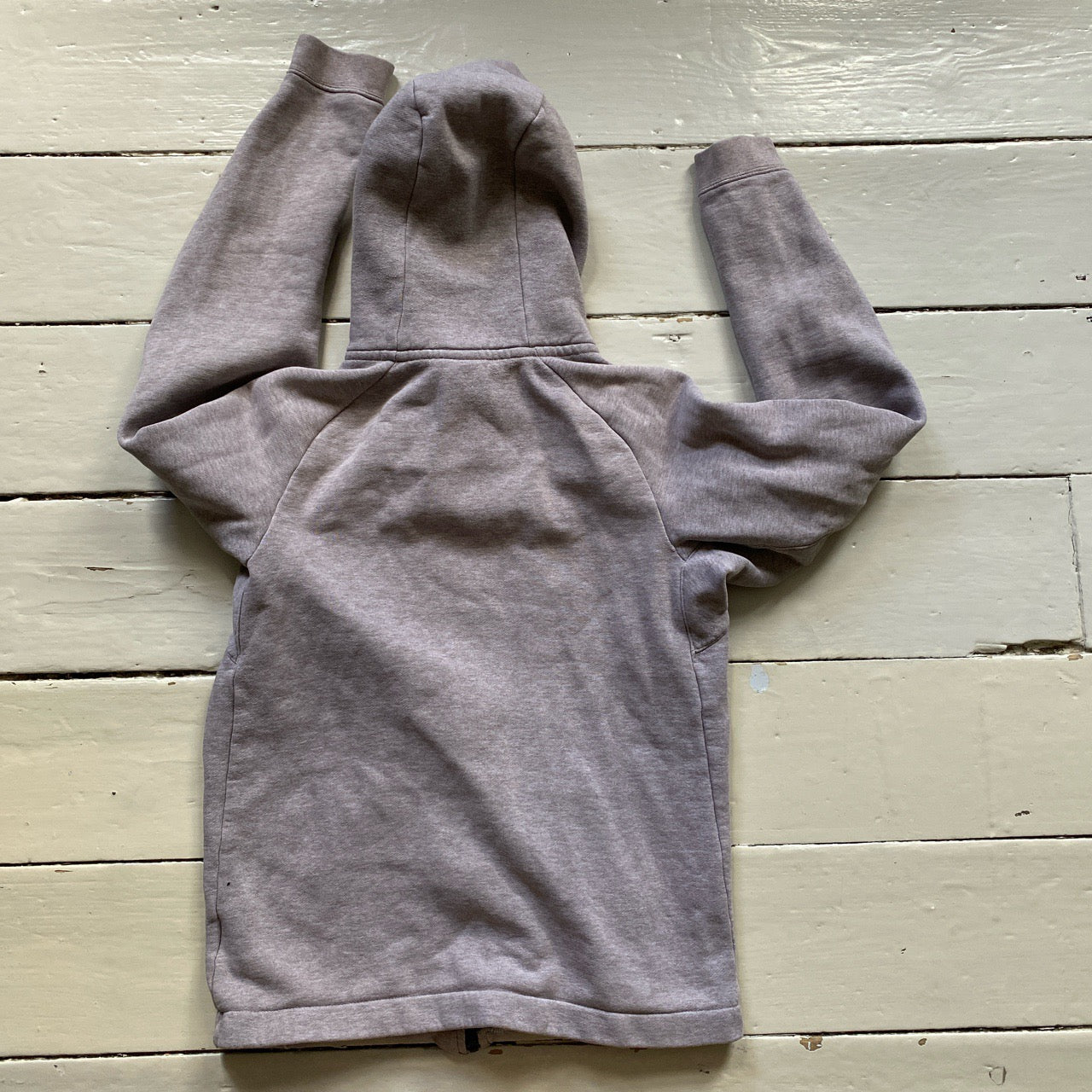 Nike Box Logo Swoosh Grey Hoodie (Small)