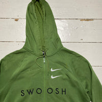 Nike Big Swoosh Khaki Green Hoodie (Large)