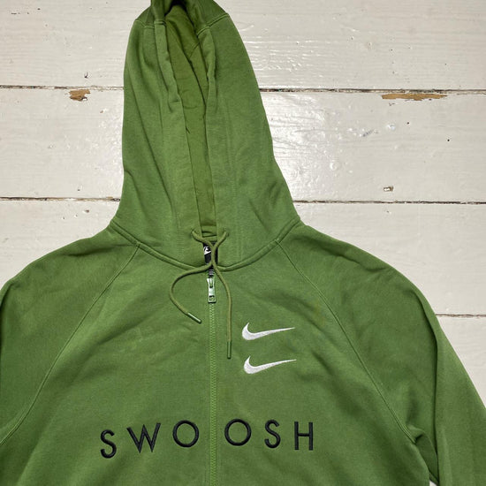 Nike Big Swoosh Khaki Green Hoodie (Large)