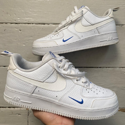 Nike Air Force 1 White and Blue (UK 8)