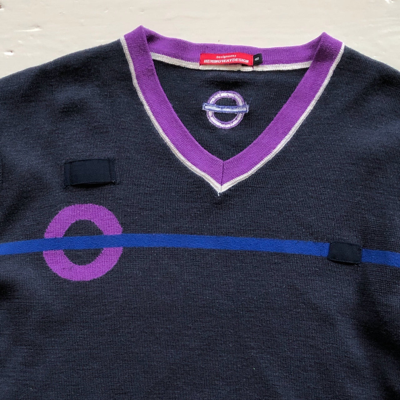Utility Workwear Purple V Neck Jumper (M)