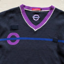 Utility Workwear Purple V Neck Jumper (M)
