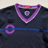 Utility Workwear Purple V Neck Jumper (M)