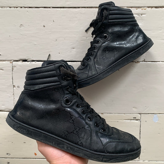 Gucci GG Monogram Hi Top Trainers (UK 7.5)