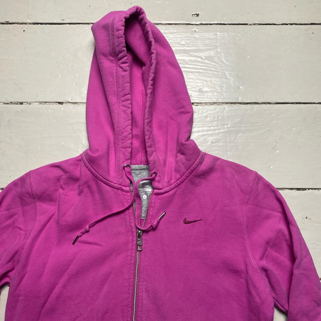 Nike Swoosh Pink Hoodie (Large)