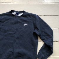 Nike Swoosh Navy Sweatshirt (Small)