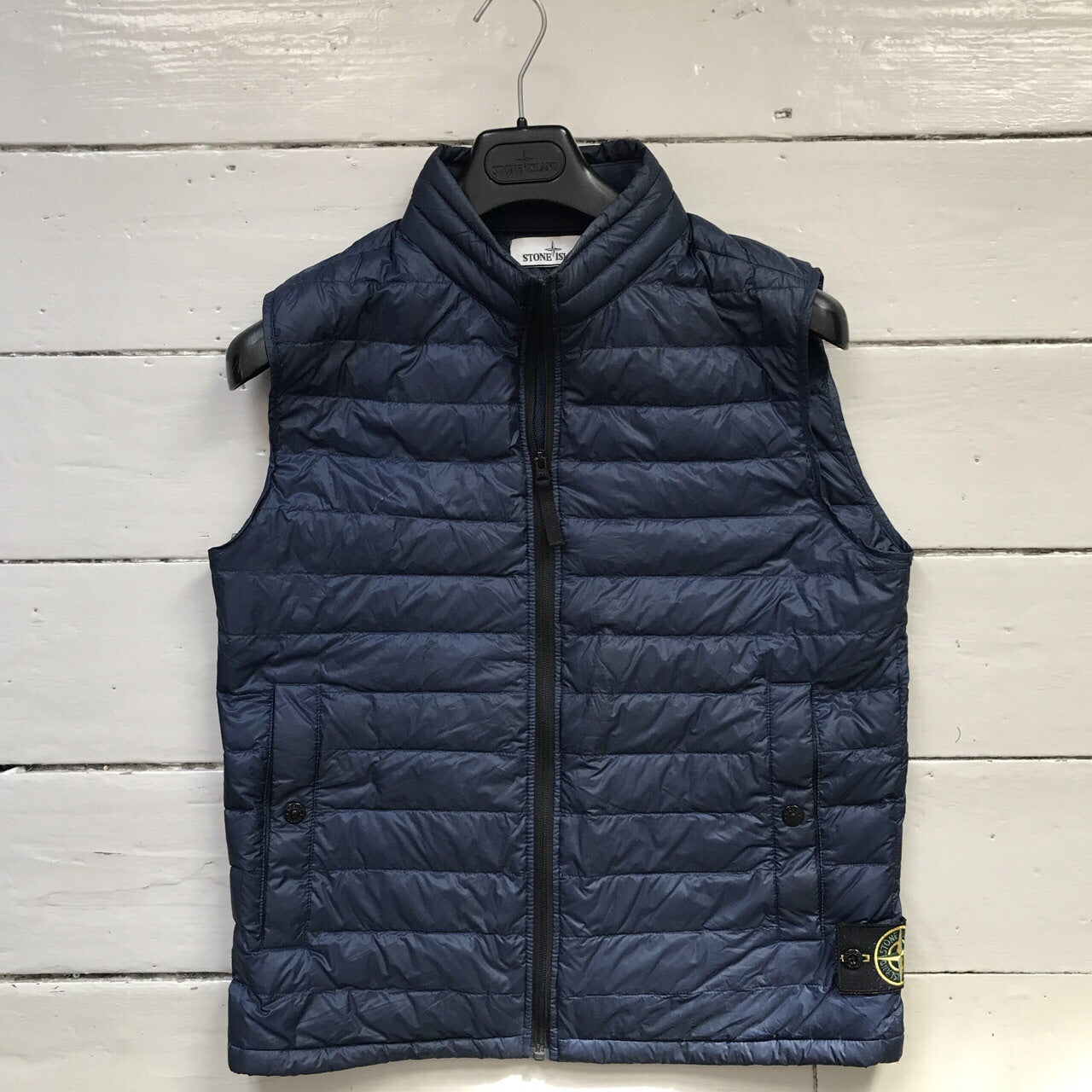 Stone Island Navy Bubble Gilet (Medium)