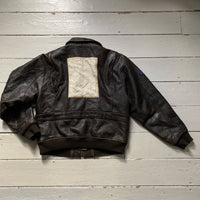Avirex Vintage Pilot Brown Bomber Leather Jacket (XL)