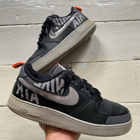 Nike Air Force 1 Black and Silver (UK 11)