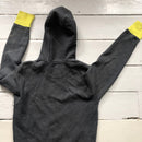 Nike Grey and Yellow Swoosh Hoodie (Small)