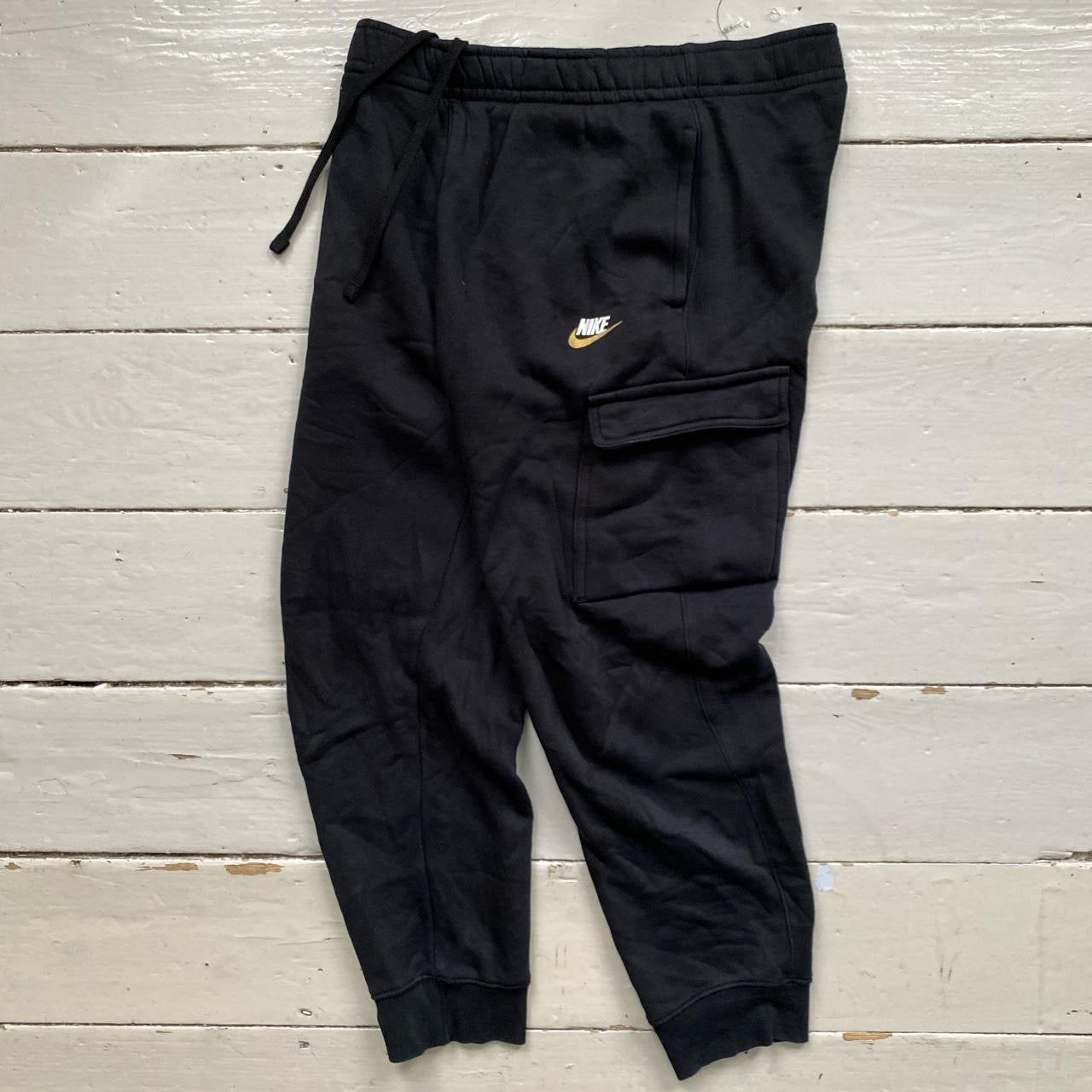 Nike Swoosh Black Cargo Joggers (Medium)