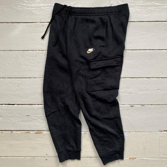 Nike Swoosh Black Cargo Joggers (Medium)