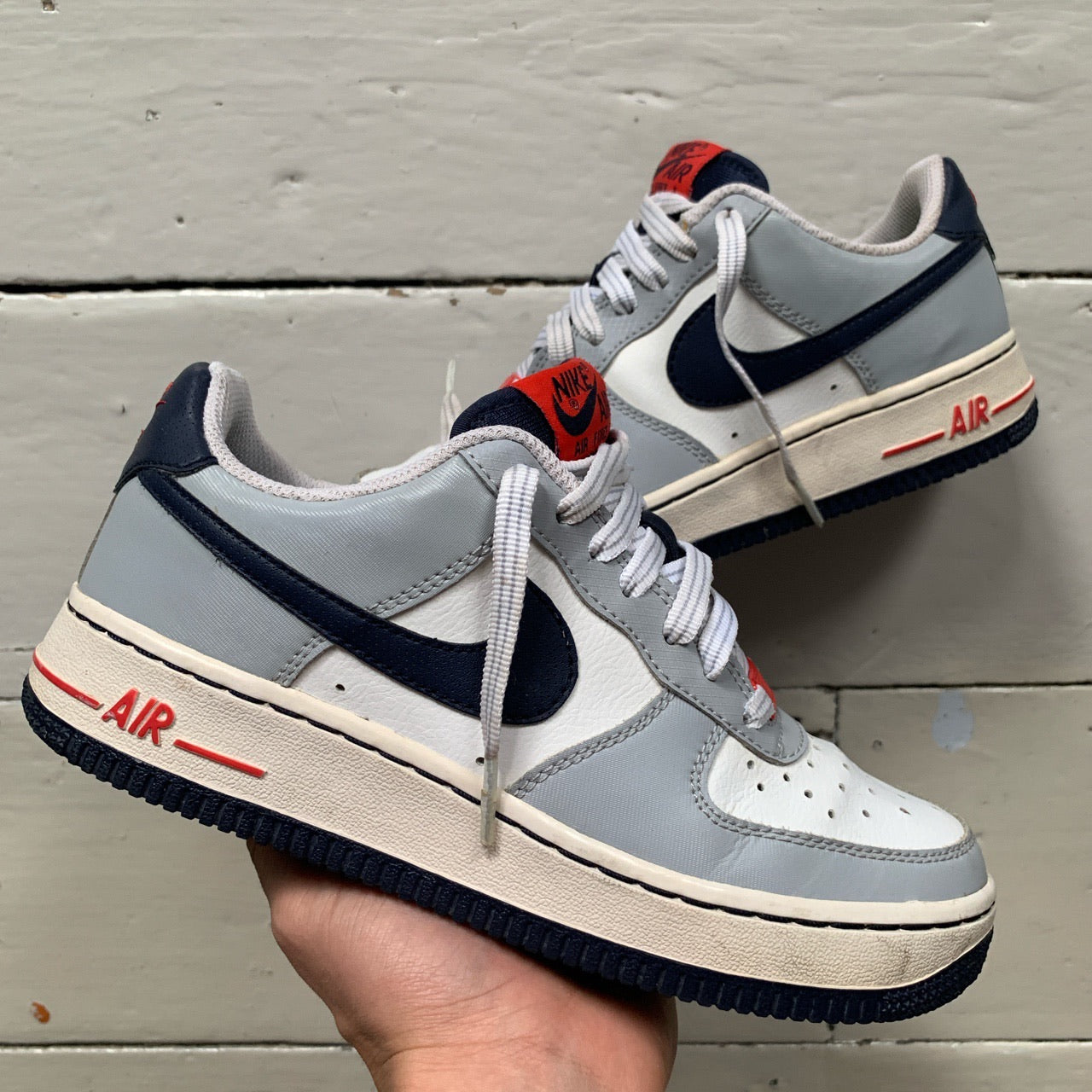 Nike Air Force 1 Navy, Light Blue (UK 4)