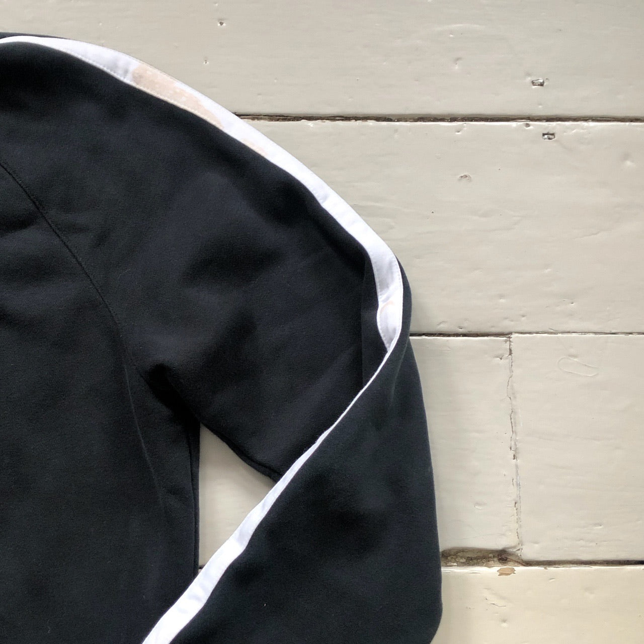 Nike Black and White Swoosh Zip Up (Medium)