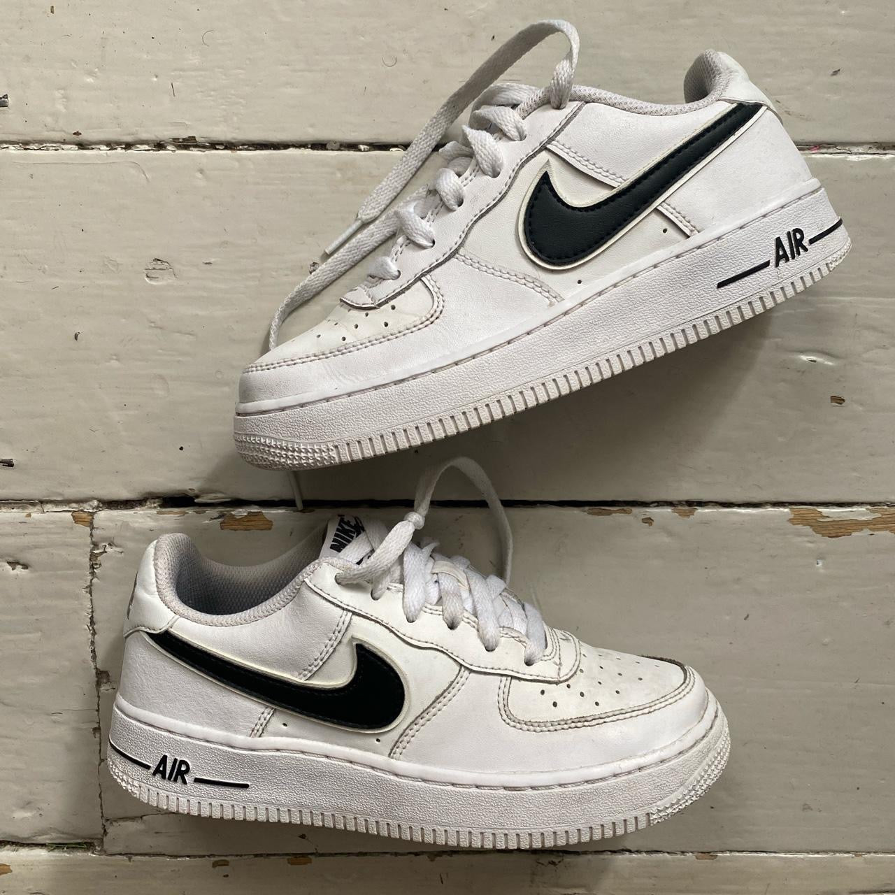 Nike Air Force 1 White and Black (UK 3)