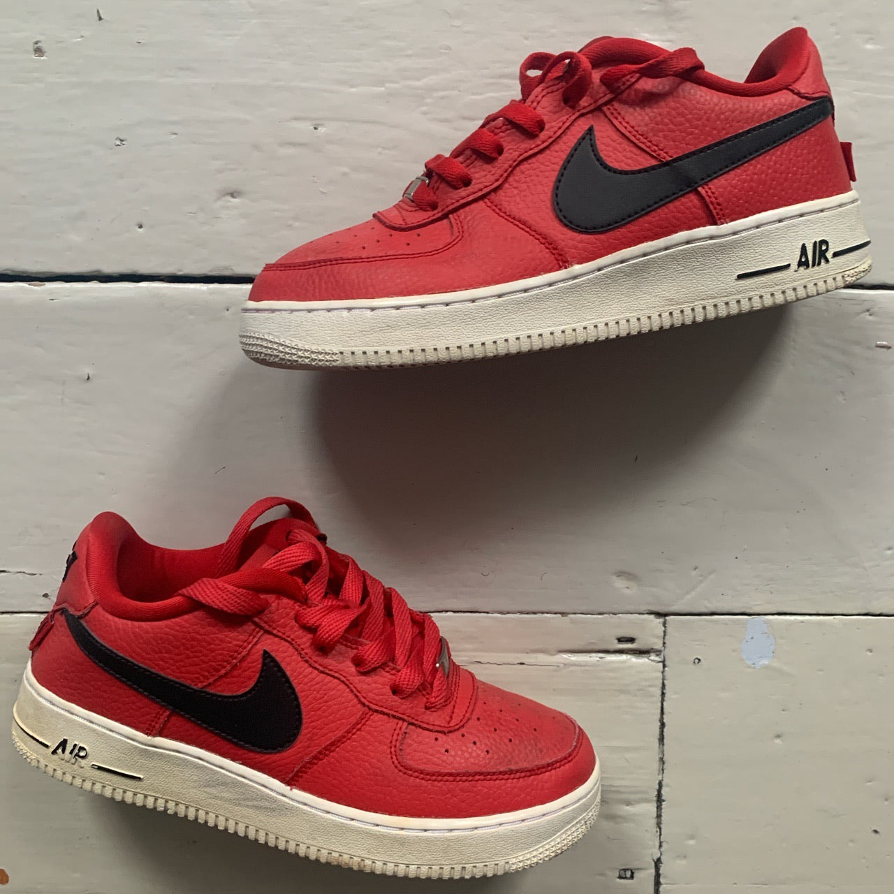 Nike Air Force 1 NBA Red and Black (UK 5.5)