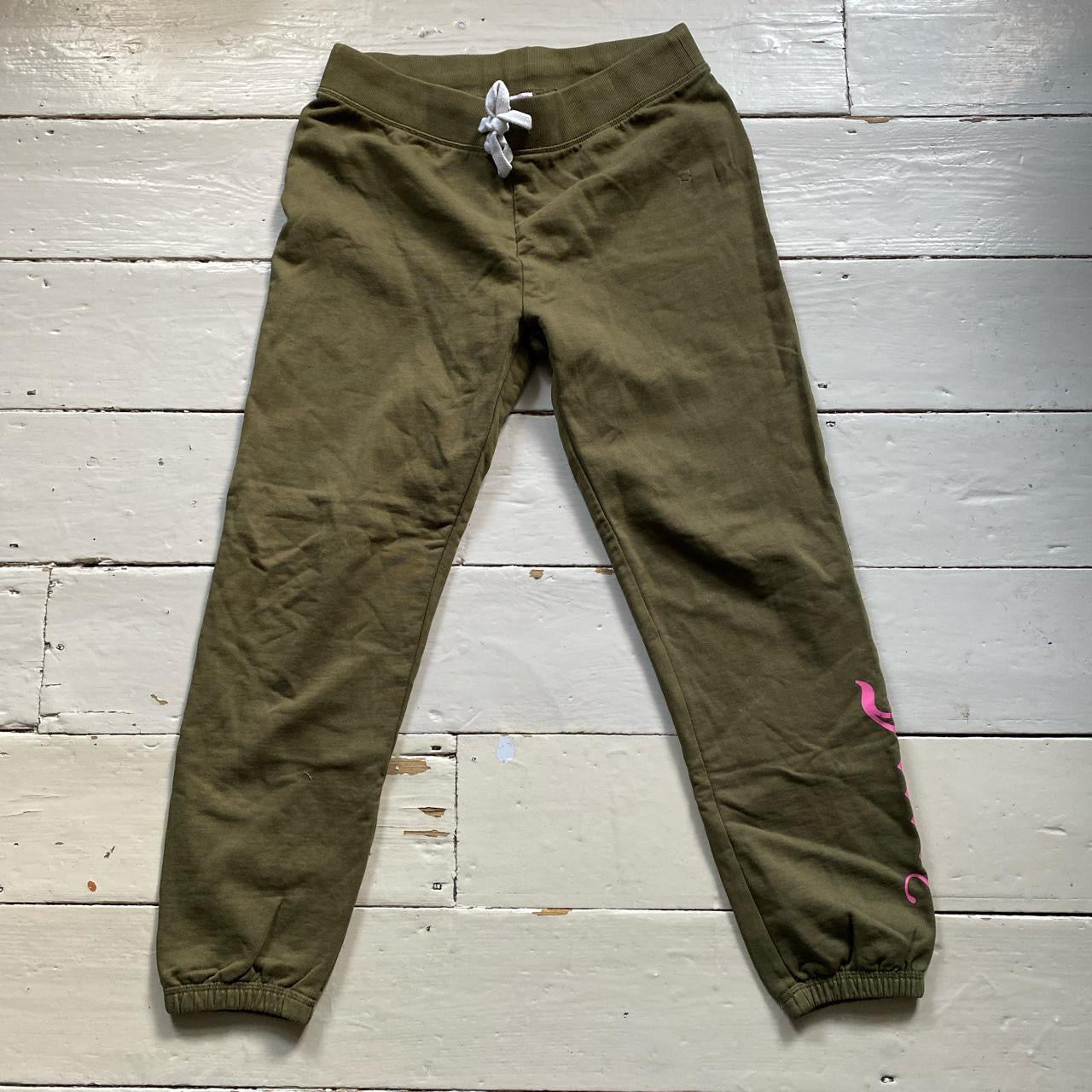 Juicy Couture Olive and Pink Joggers (Medium)