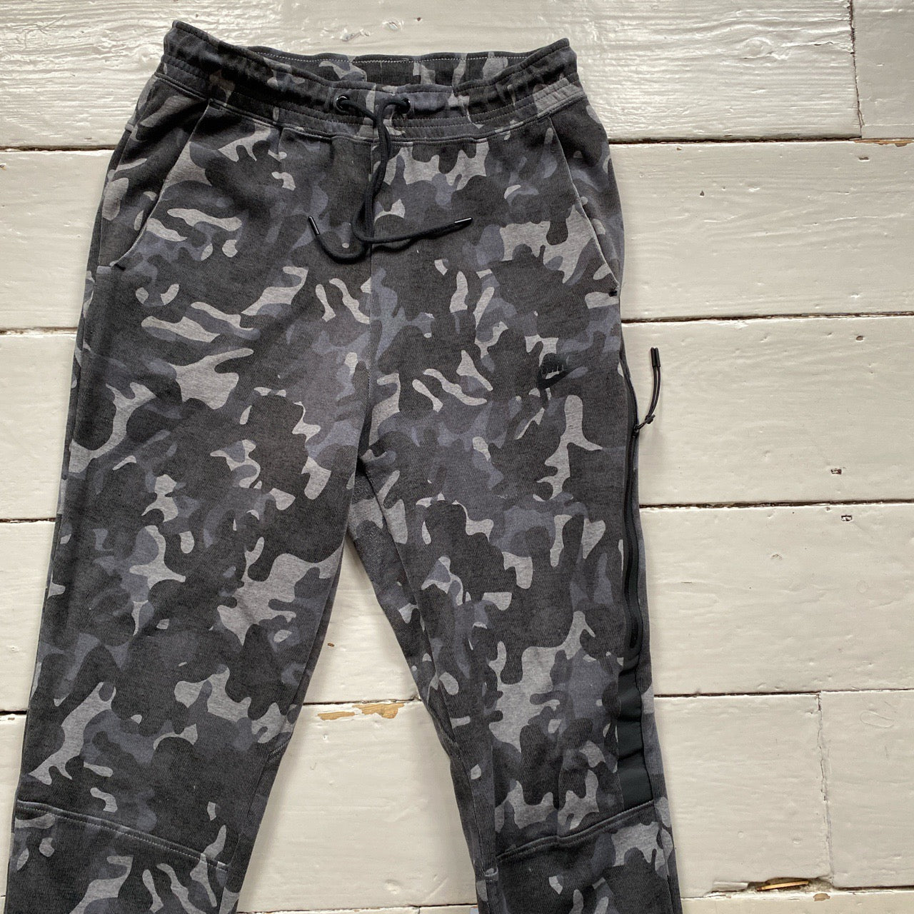 Nike Tech Fleece Grey Camouflage Bottoms (Small)
