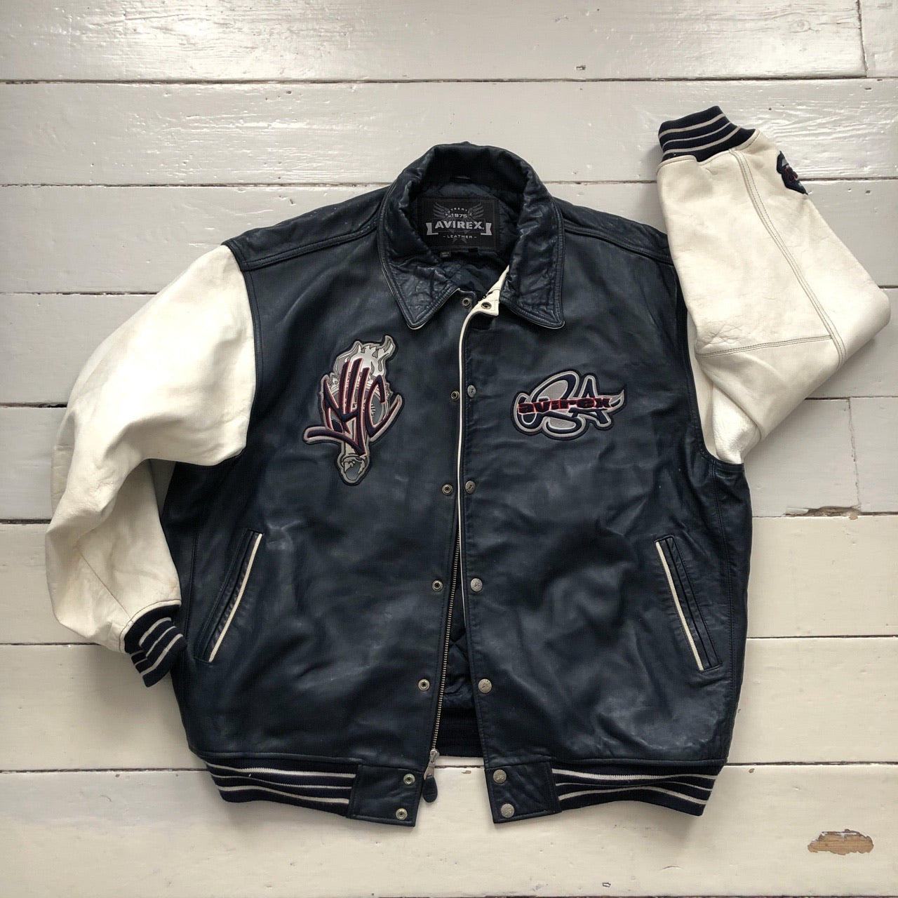 Avirex NYC Leather Bomber Jacket (3XL)