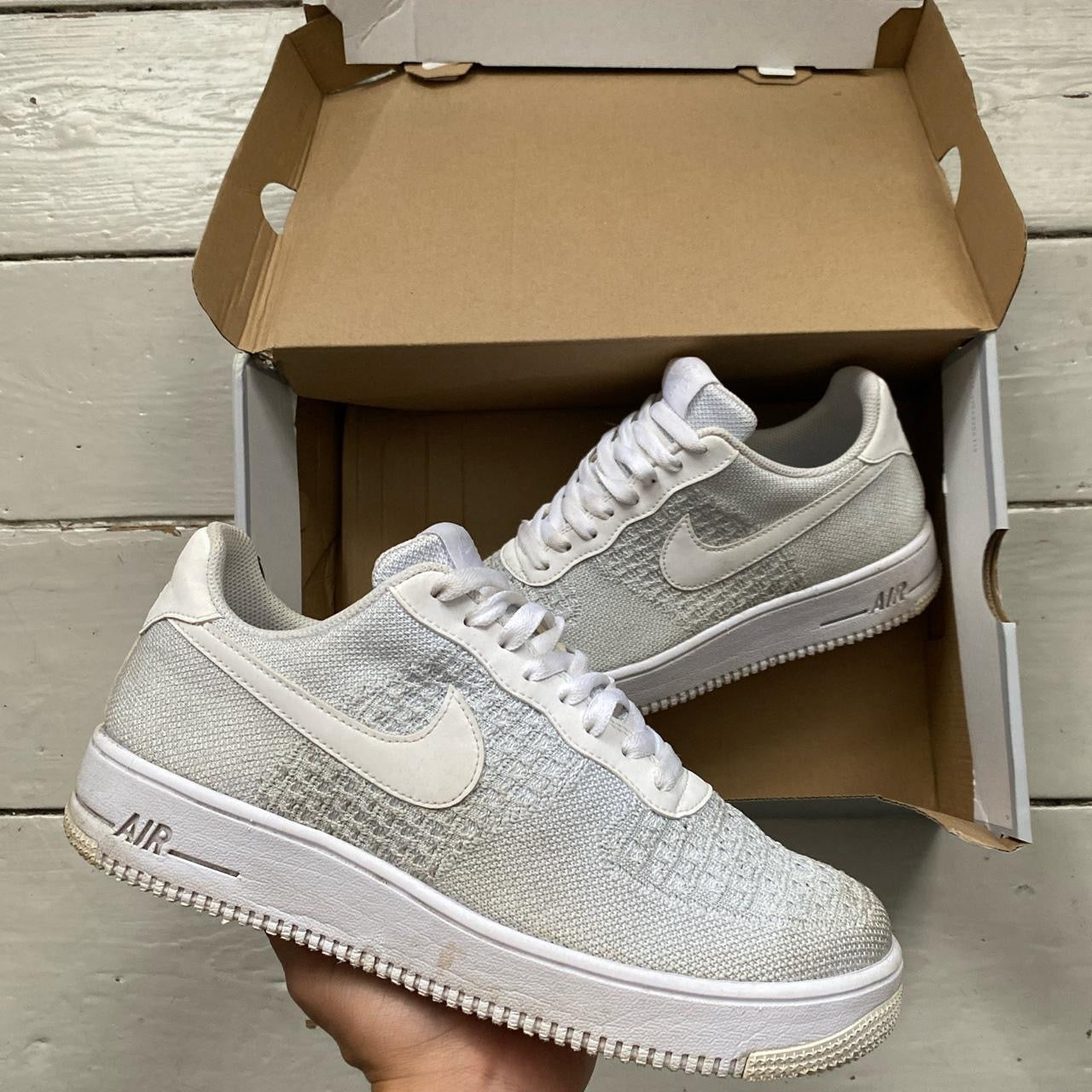 Nike Air Force 1 Flyknit White (UK 8)